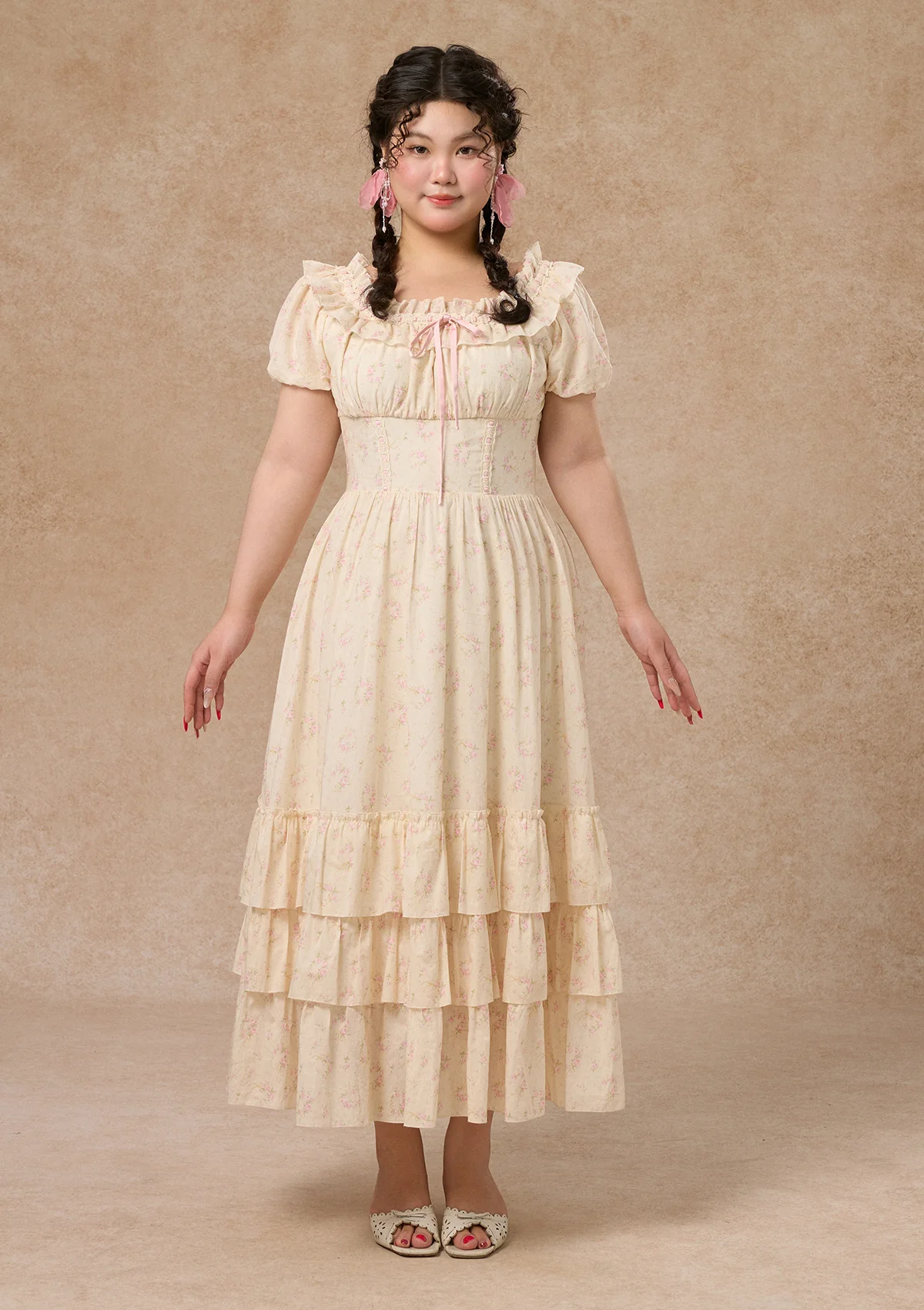 Curve&Plus Flower&Poetry Corset Dress - Thrancidy