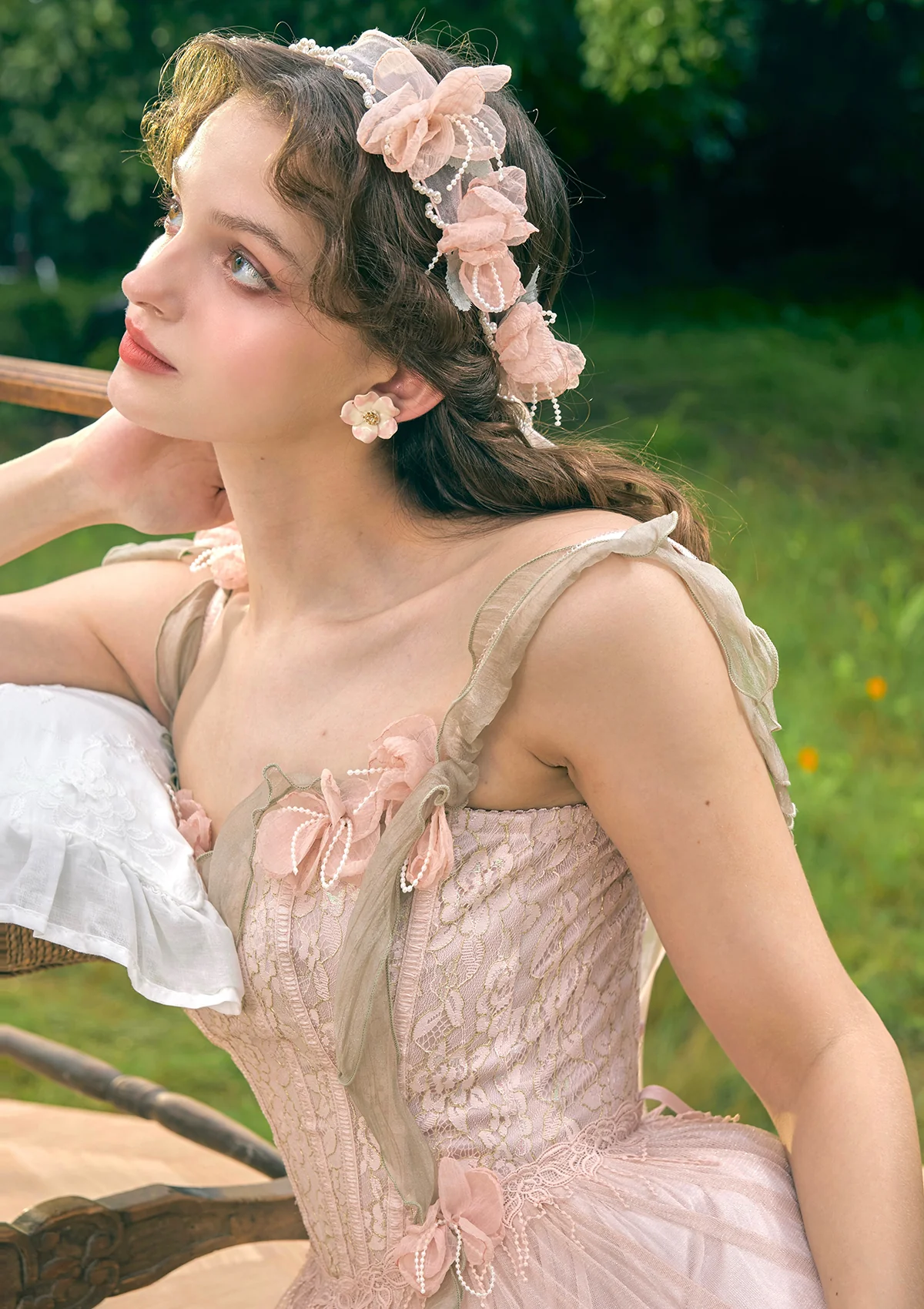 Flower Kissing Wonderland Corset Dress - Thrancidy