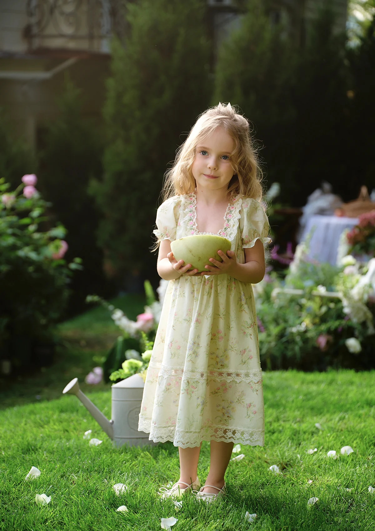 Toddler Girl Garden Tea Party Corset Dress - Thrancidy