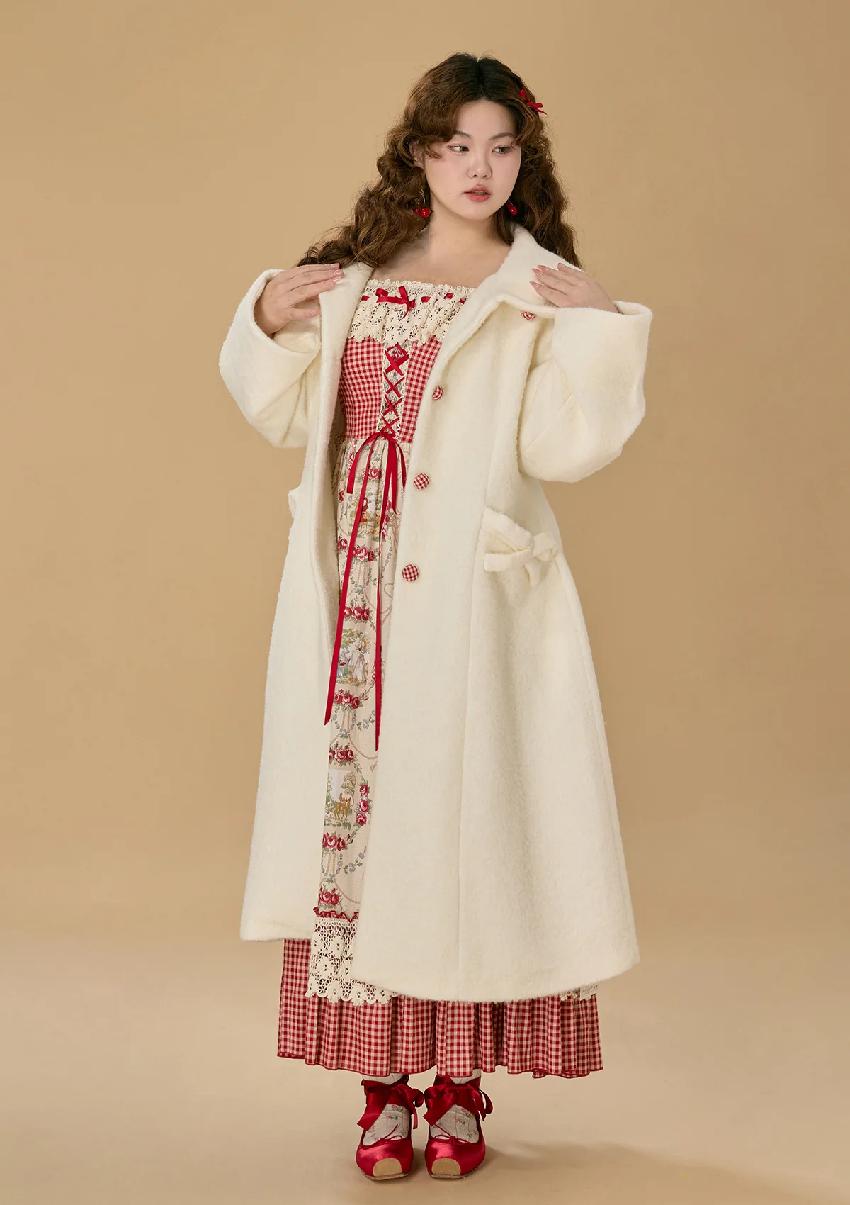 Curve & Plus Strawberry Senior Alumnael Coat - Thrancidy