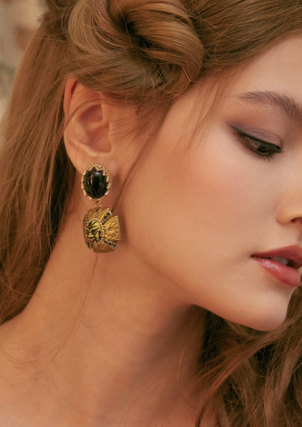 Thorn Black Agate Earring - Thrancidy