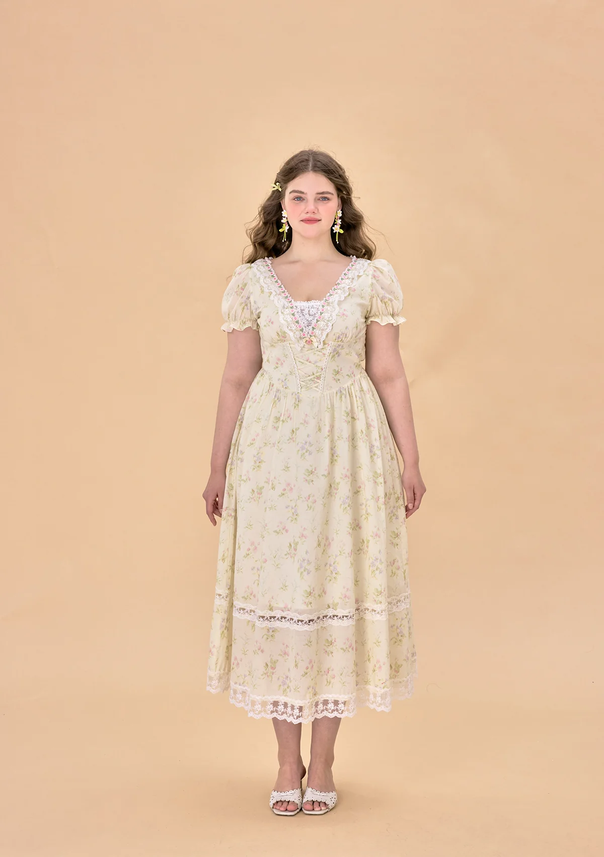 Curve & Plus Garden Tea Party Corset Dress - Thrancidy