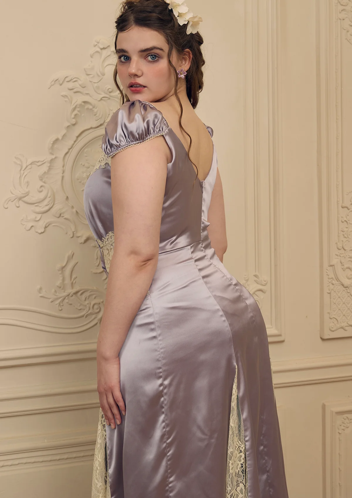 Curve & Plus Rosace Lavande Dress - Thrancidy