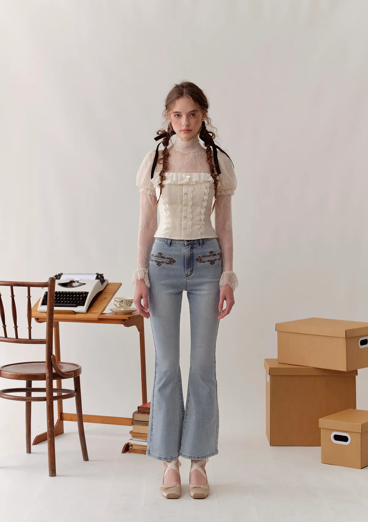 Berries Fashion Editor Underlay Lace Top - Thrancidy