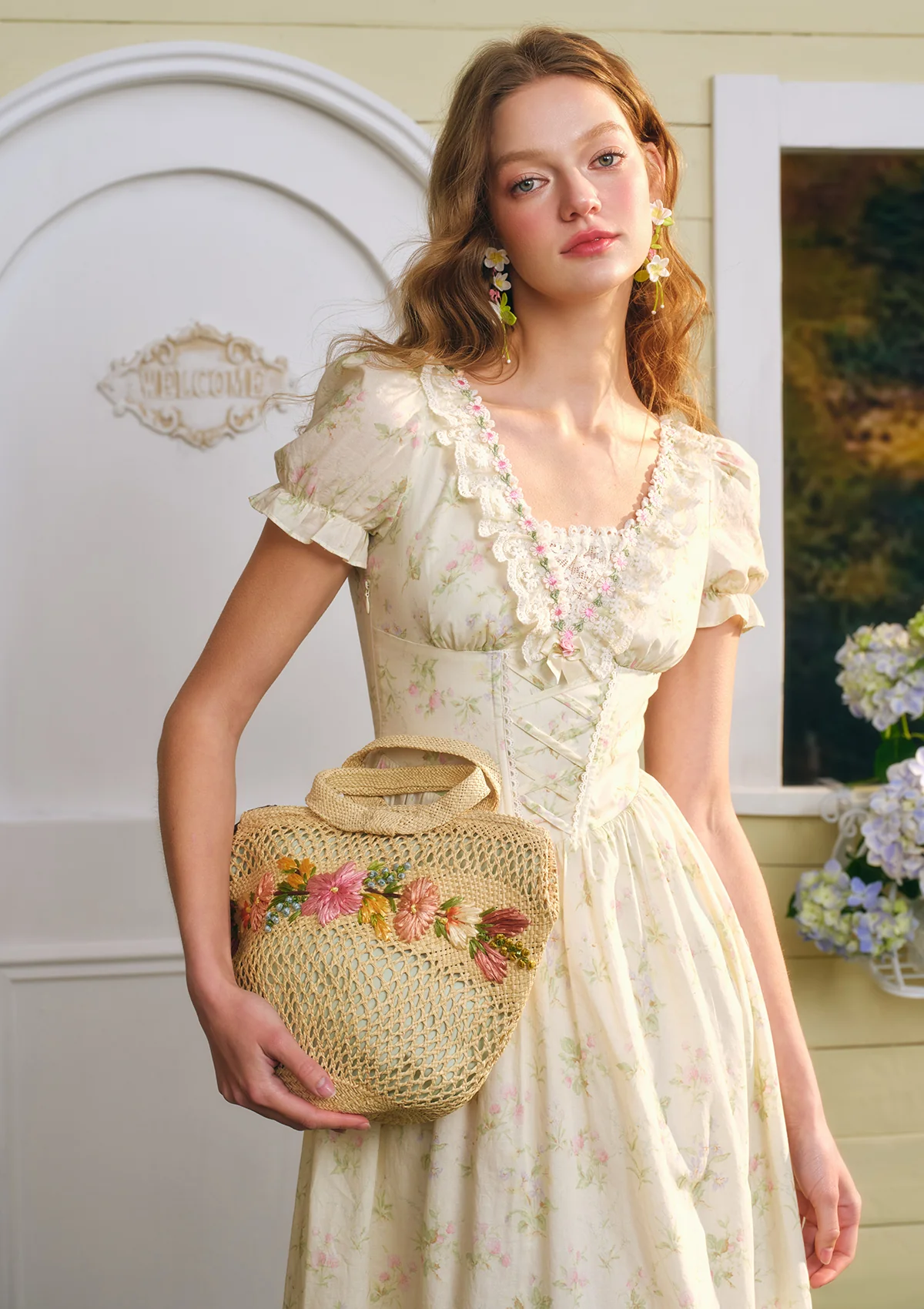 Garden Tea Party Corset Dress - Thrancidy
