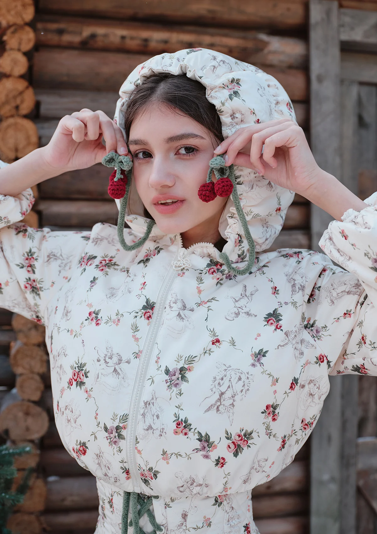 Berry Meow Meow Down Jacket - Thrancidy