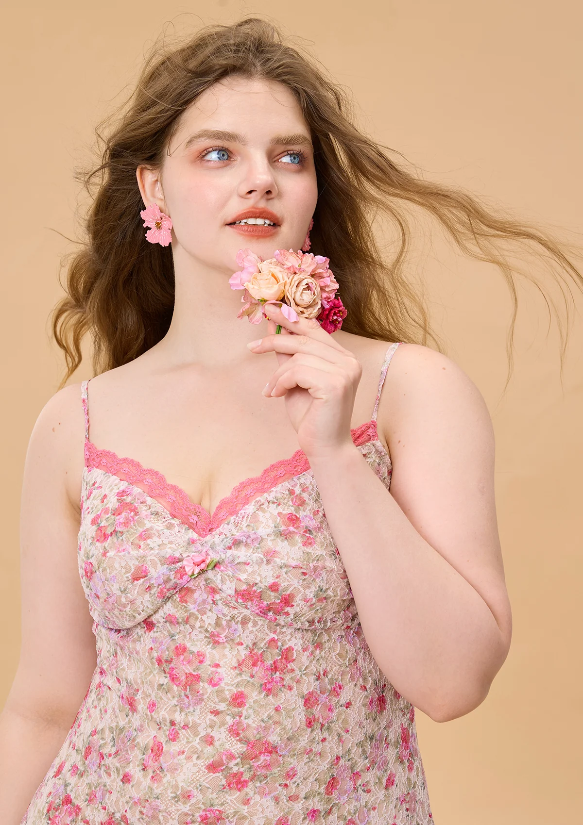 Curve & Plus Tuberose Rose Beauty Dress - Thrancidy