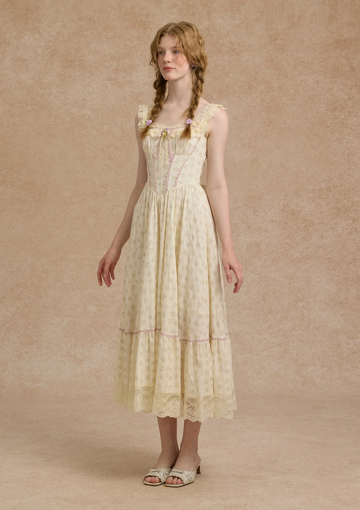 Cream Clove Corset Dress - Thrancidy