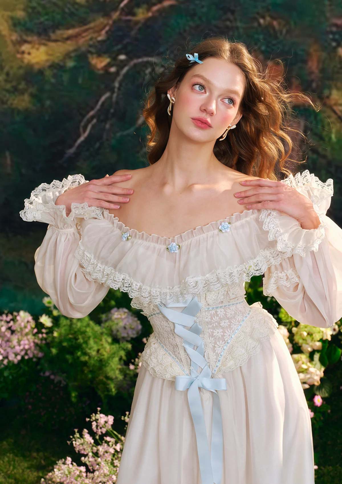 Blue Hydrangea Corset Dress - Thrancidy