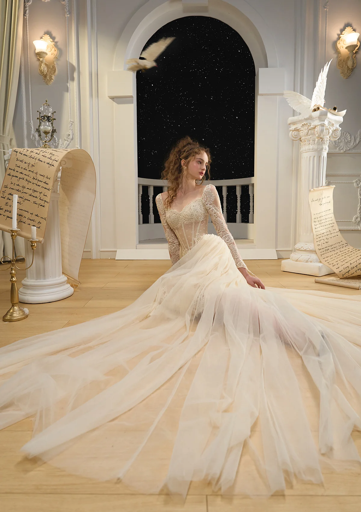 Swan Wings Corset Dress - Thrancidy