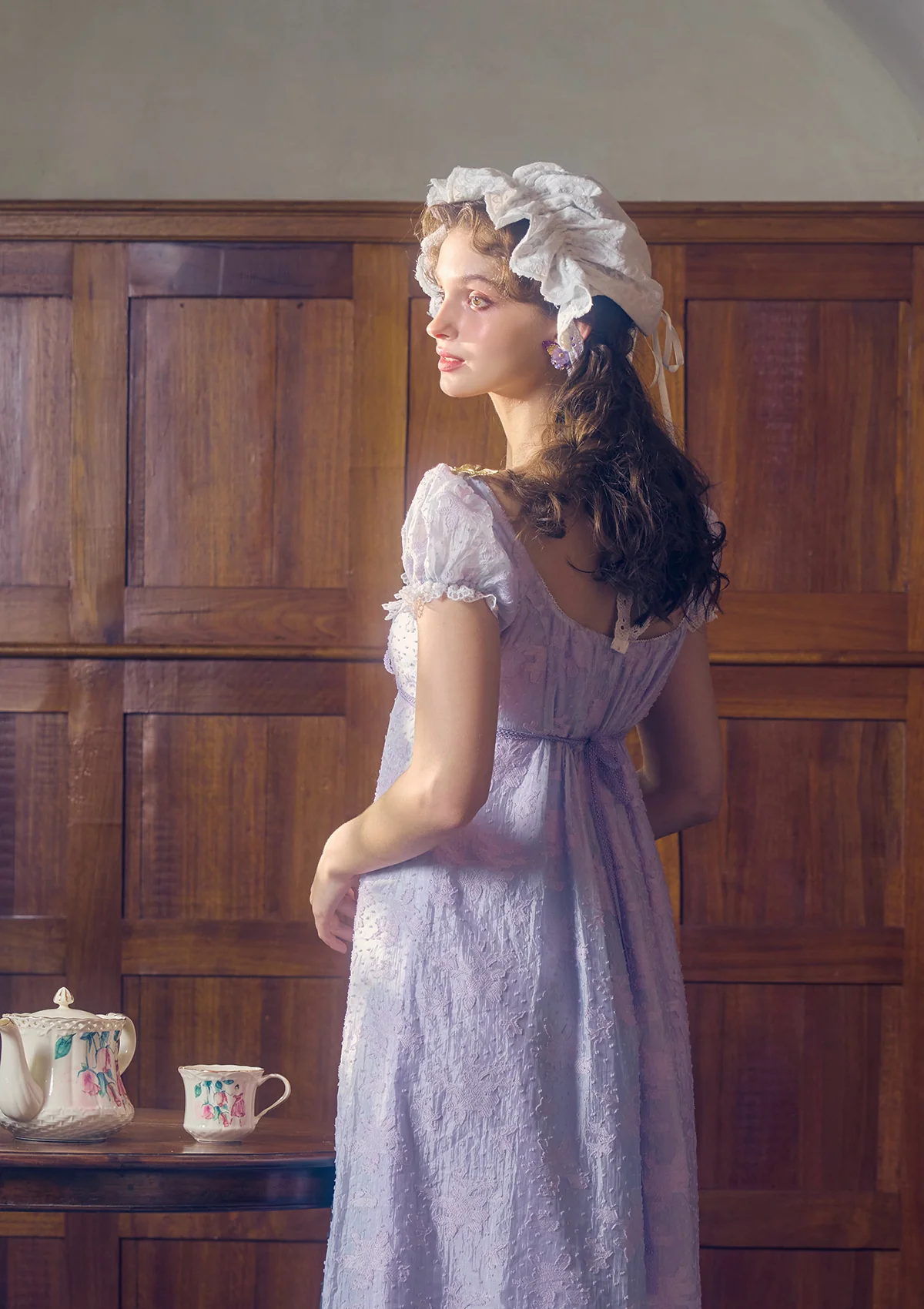 Monet's Irises Regency Dress - Thrancidy