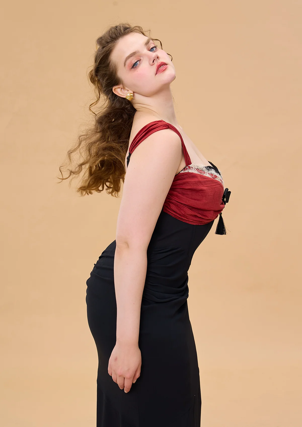 Curve & Plus Shaking the Wine Glass Corset Dress - Thrancidy