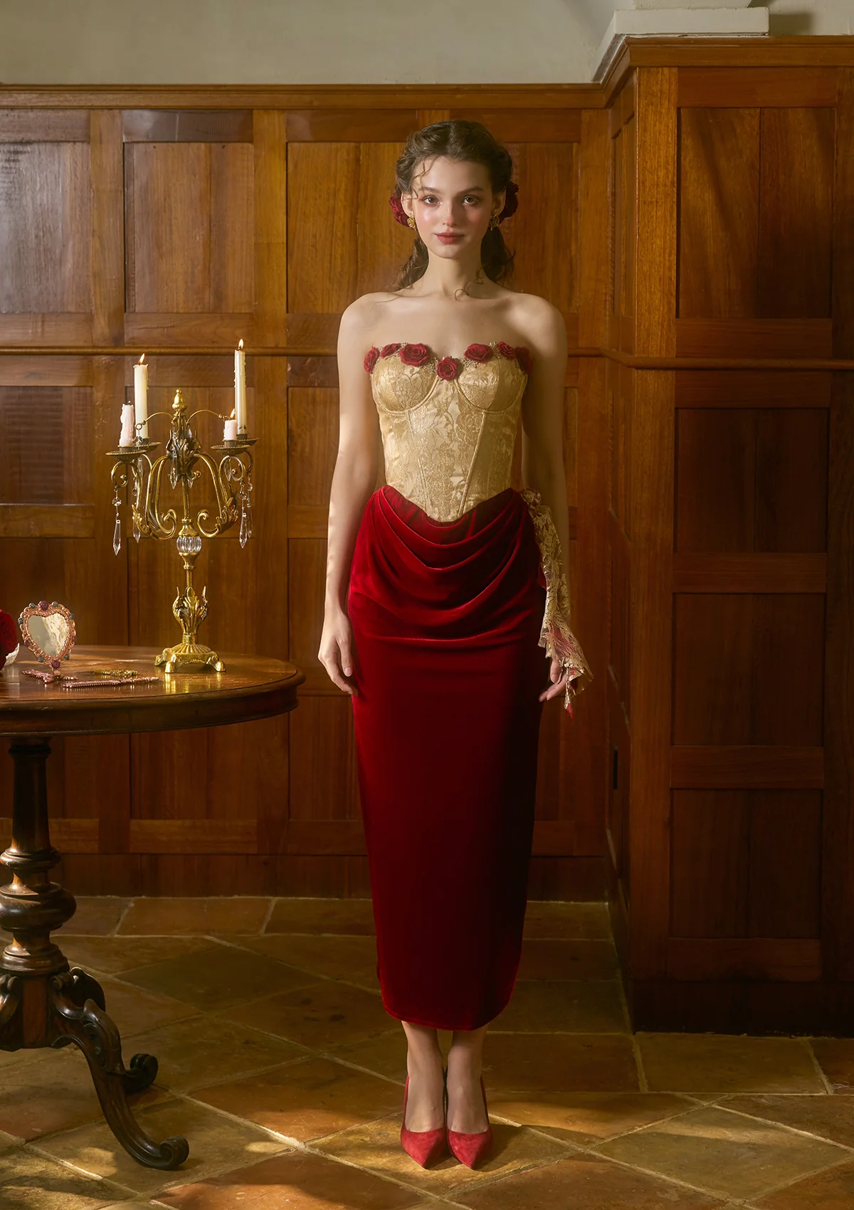 Wild Rosa in Spain Corset Dress - Thrancidy