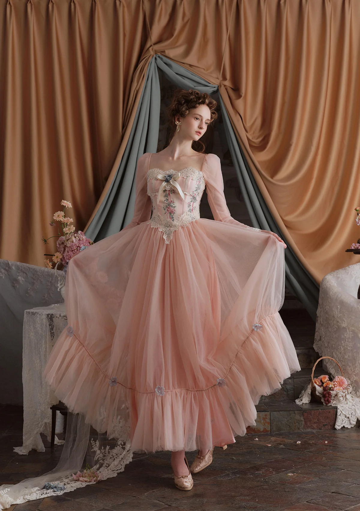 Annalise Long Sleeve Corset Dress - Thrancidy