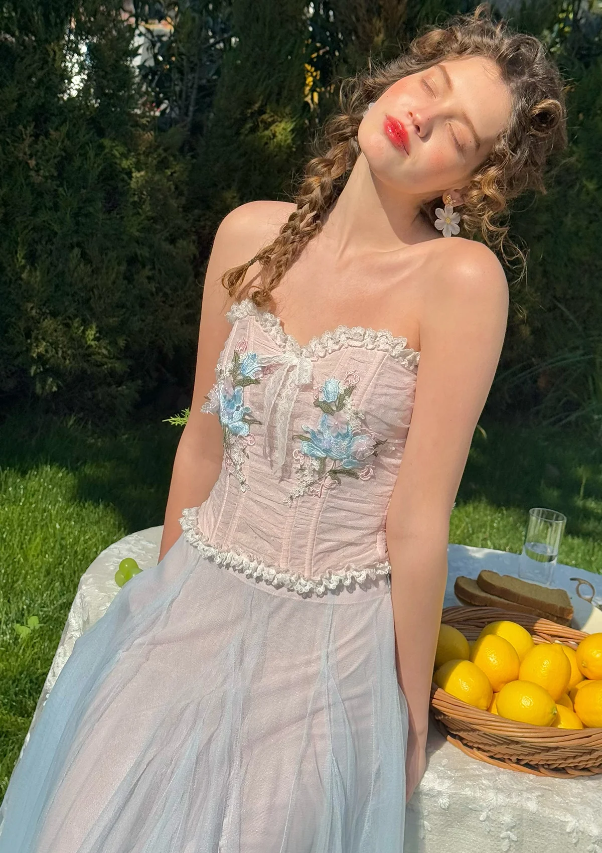 The Blue Lily Gauze Skirt - Thrancidy