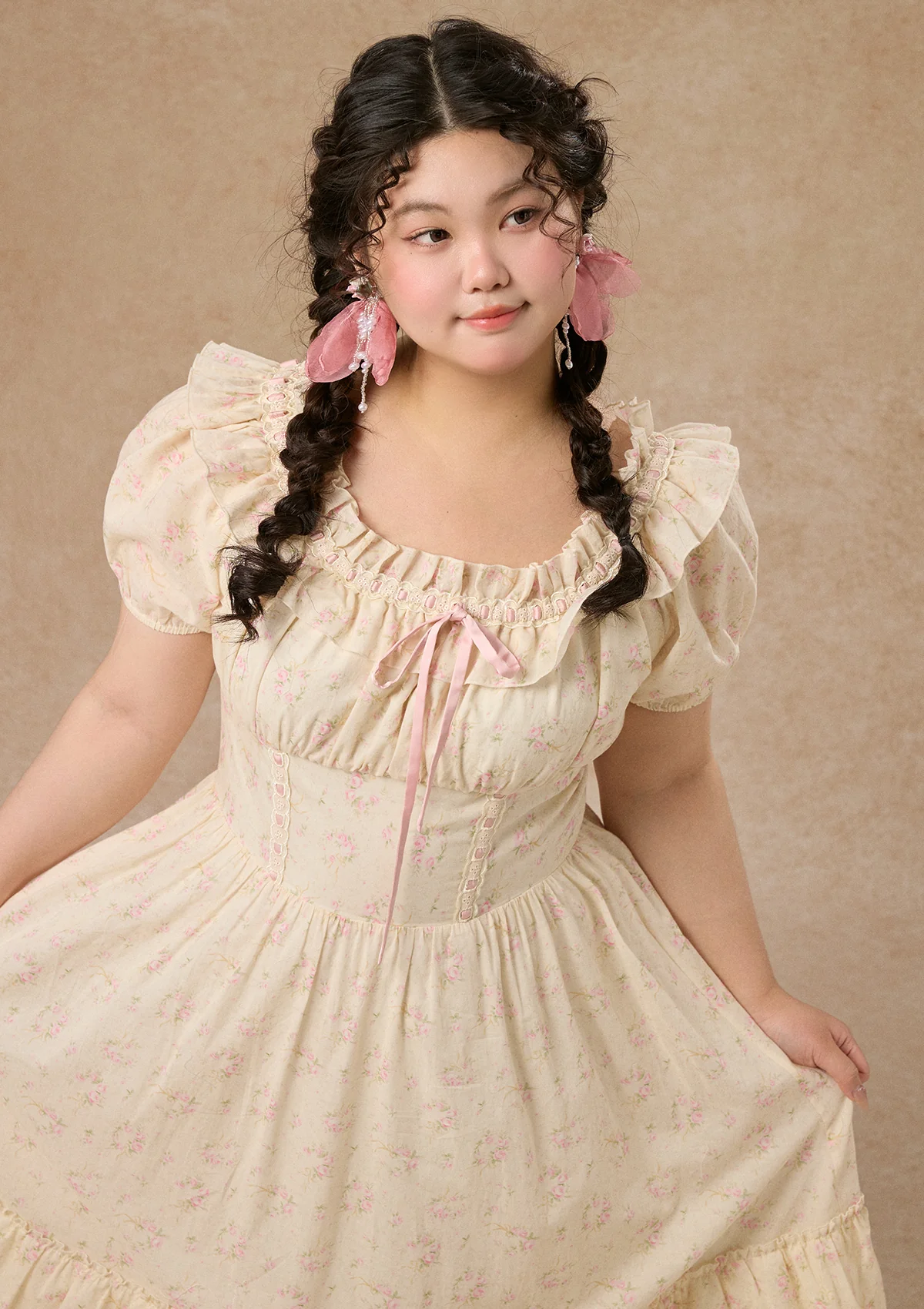 Curve&Plus Flower&Poetry Corset Dress - Thrancidy