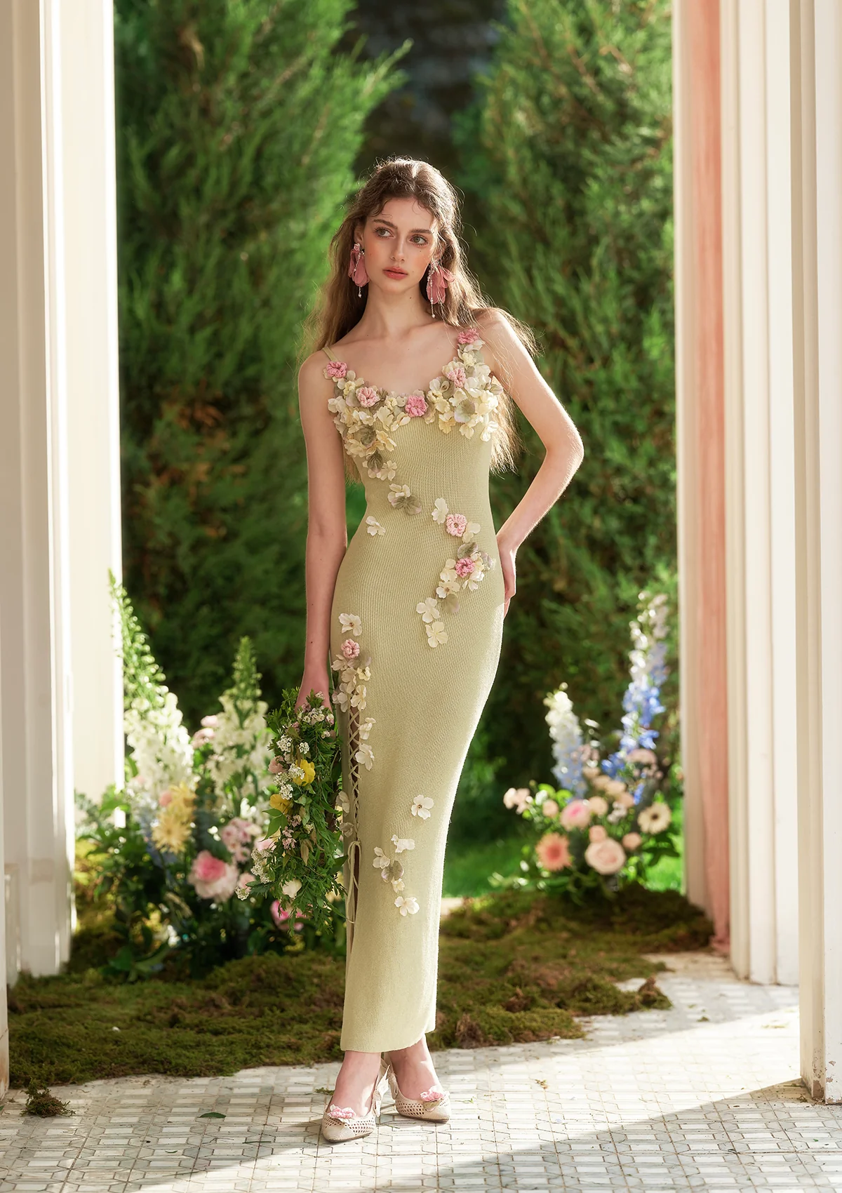 Green Chanson Knit Dress - Thrancidy