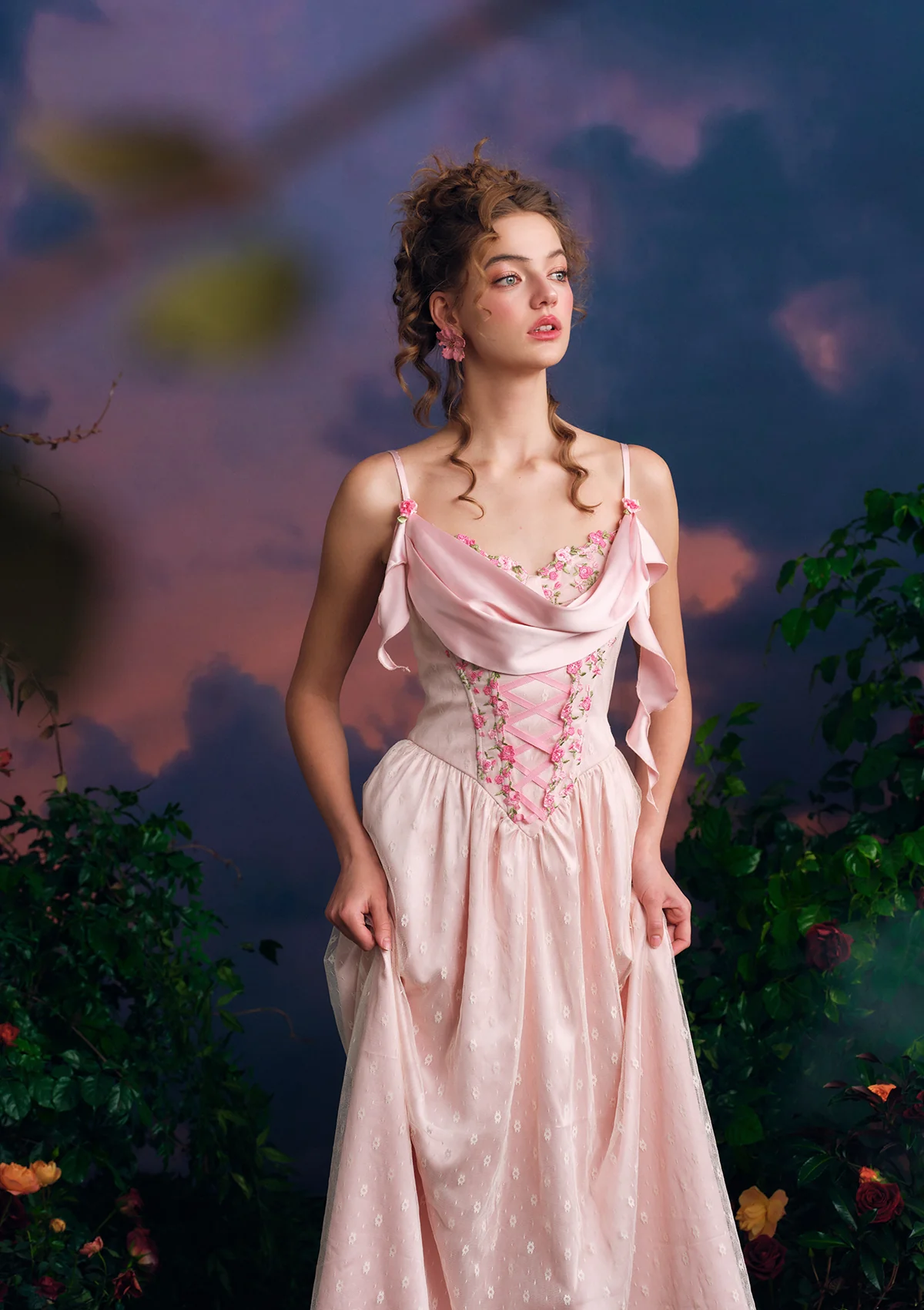 Tuberose Floral Loli Corset Dress - Thrancidy