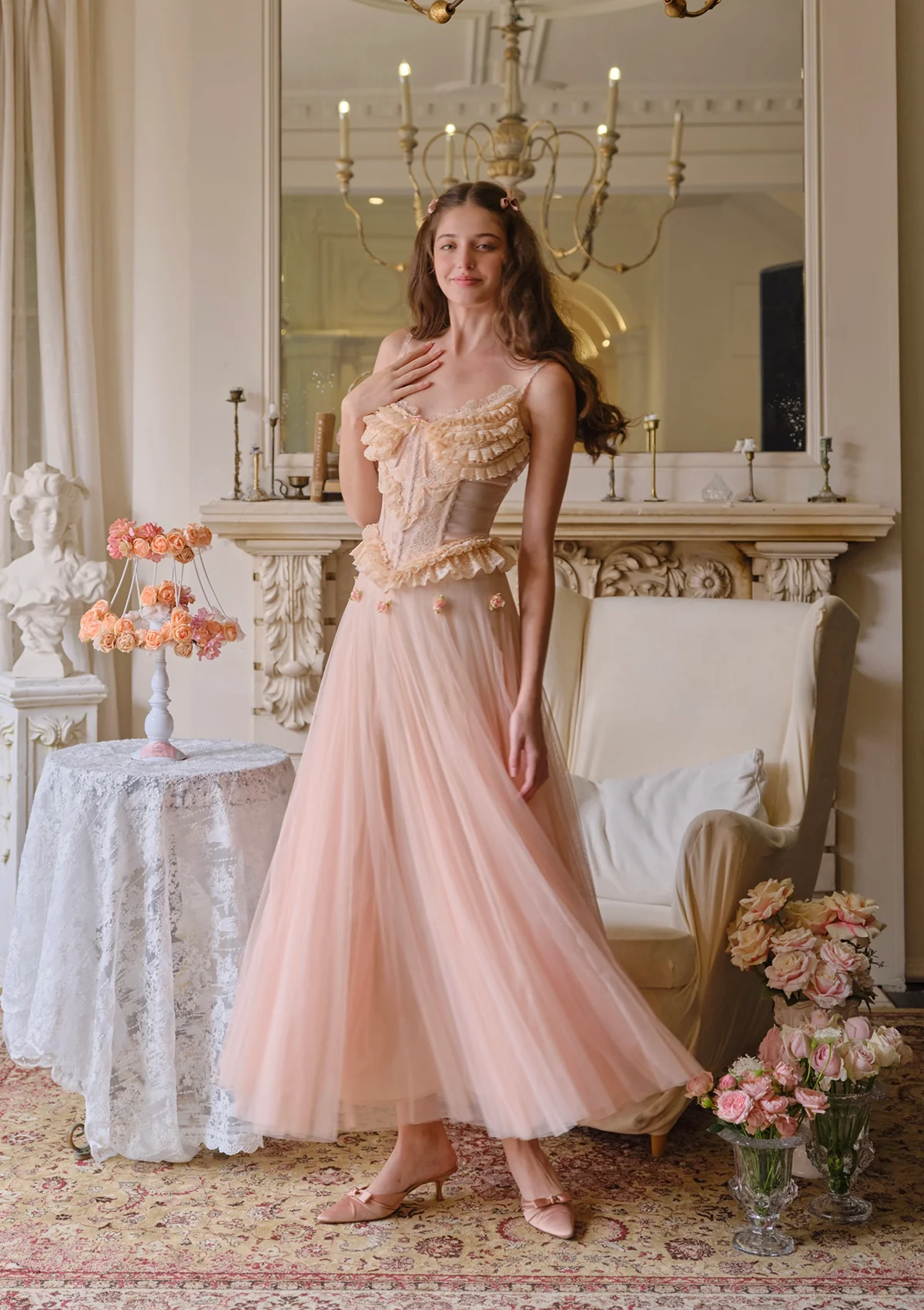 Peach Fairy Gauze Skirt - Thrancidy
