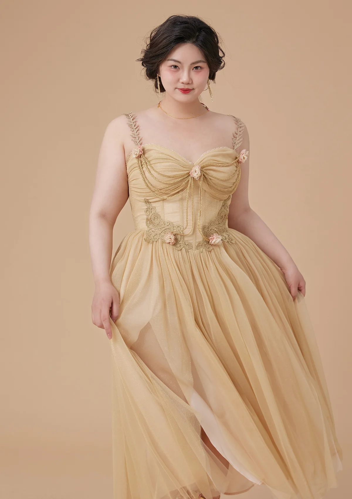 Curve & Plus Nile Rose Corset Dress - Thrancidy