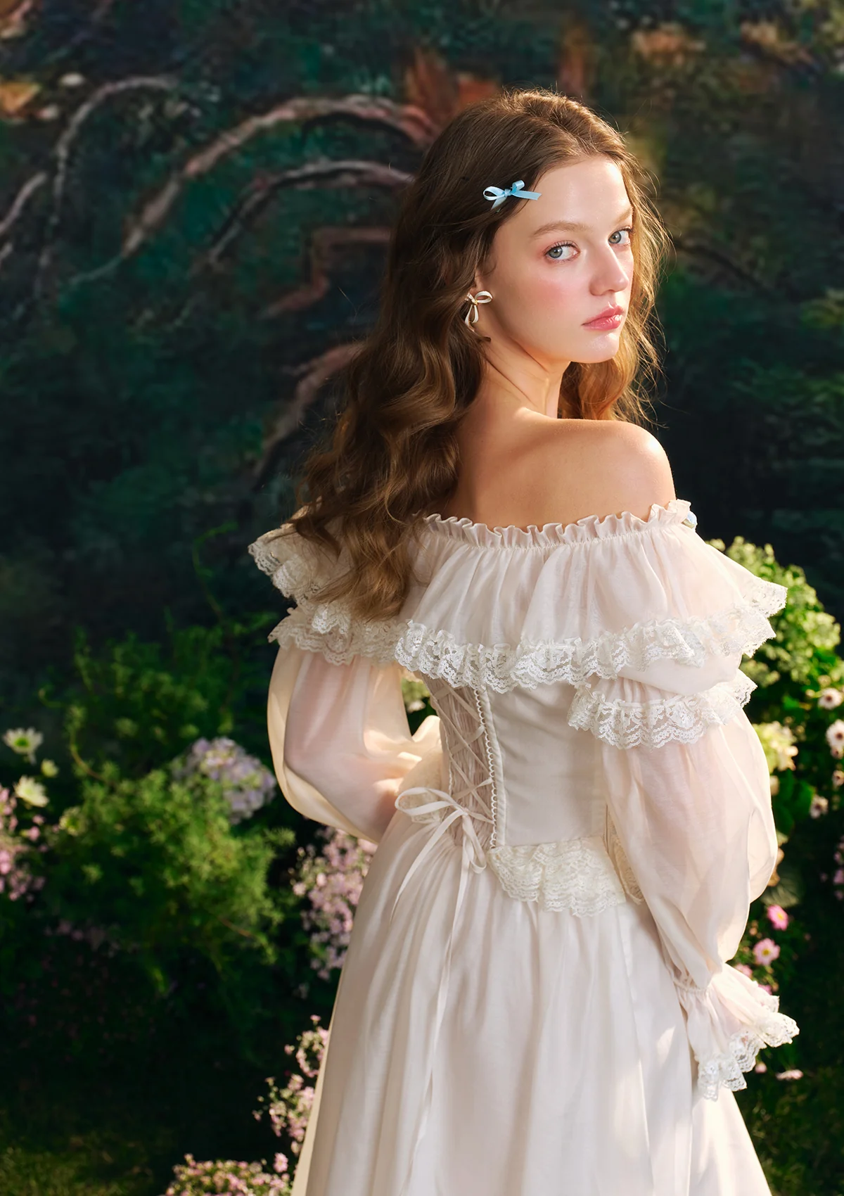 Blue Hydrangea Corset Dress - Thrancidy