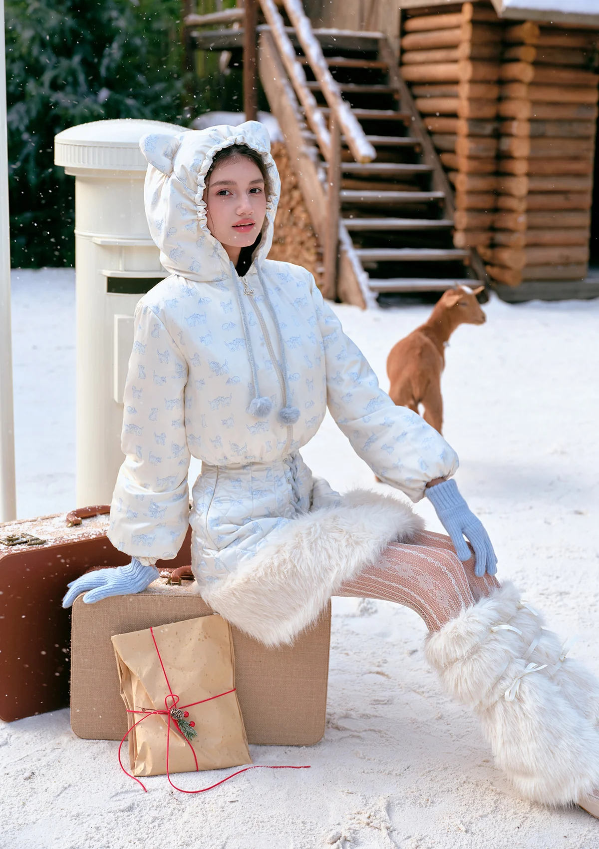 Berry Meow Meow Down Jacket - Thrancidy