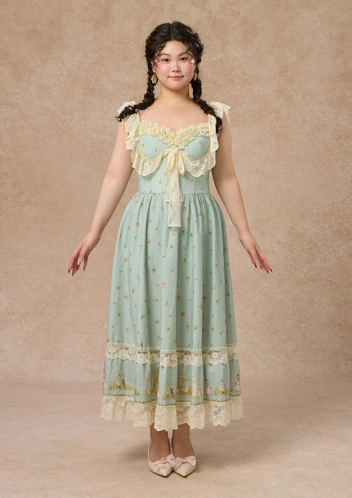 Curve&Plus Woodland Fairy Corset Dress (sleeveless) - Thrancidy