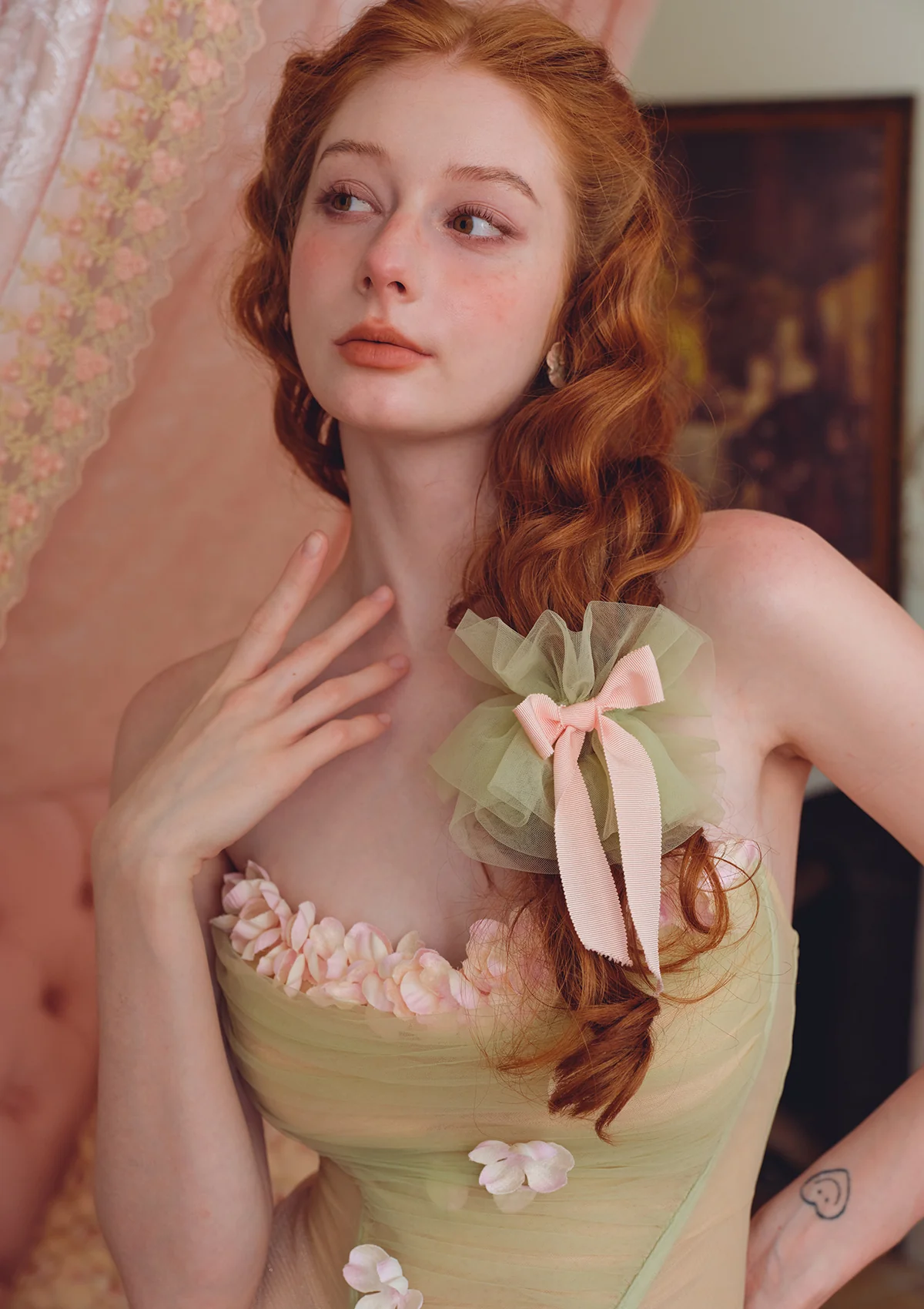 coute Les Fleurs Tomber Dress - Thrancidy