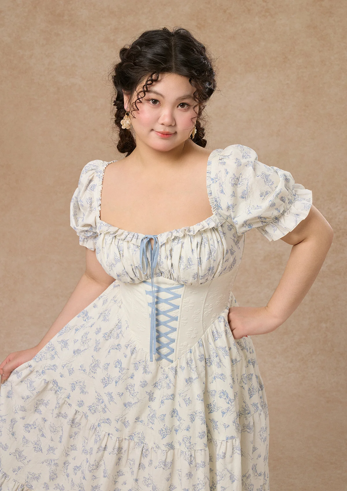 Curve&Plus Blue Dollhouse Corset Dress (Long) - Thrancidy