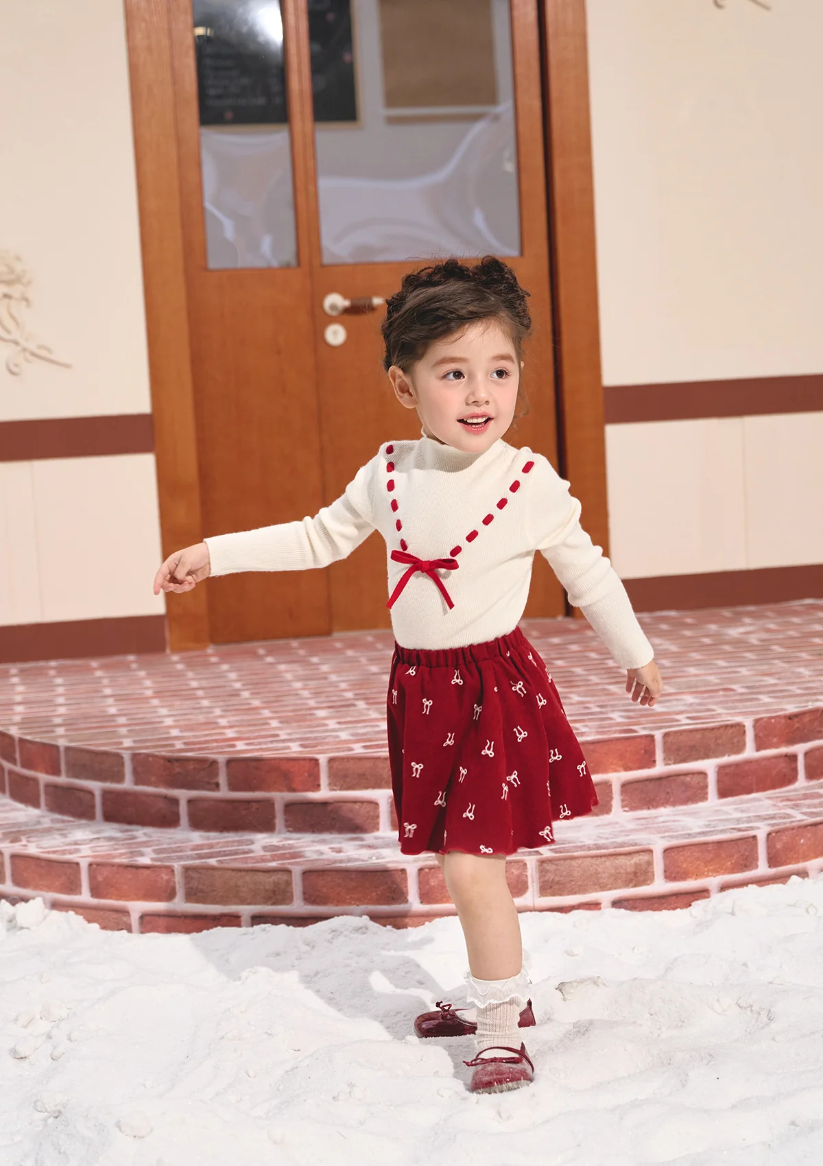 Toddler Girl Strawberry Newspaper Office Skirt - Thrancidy