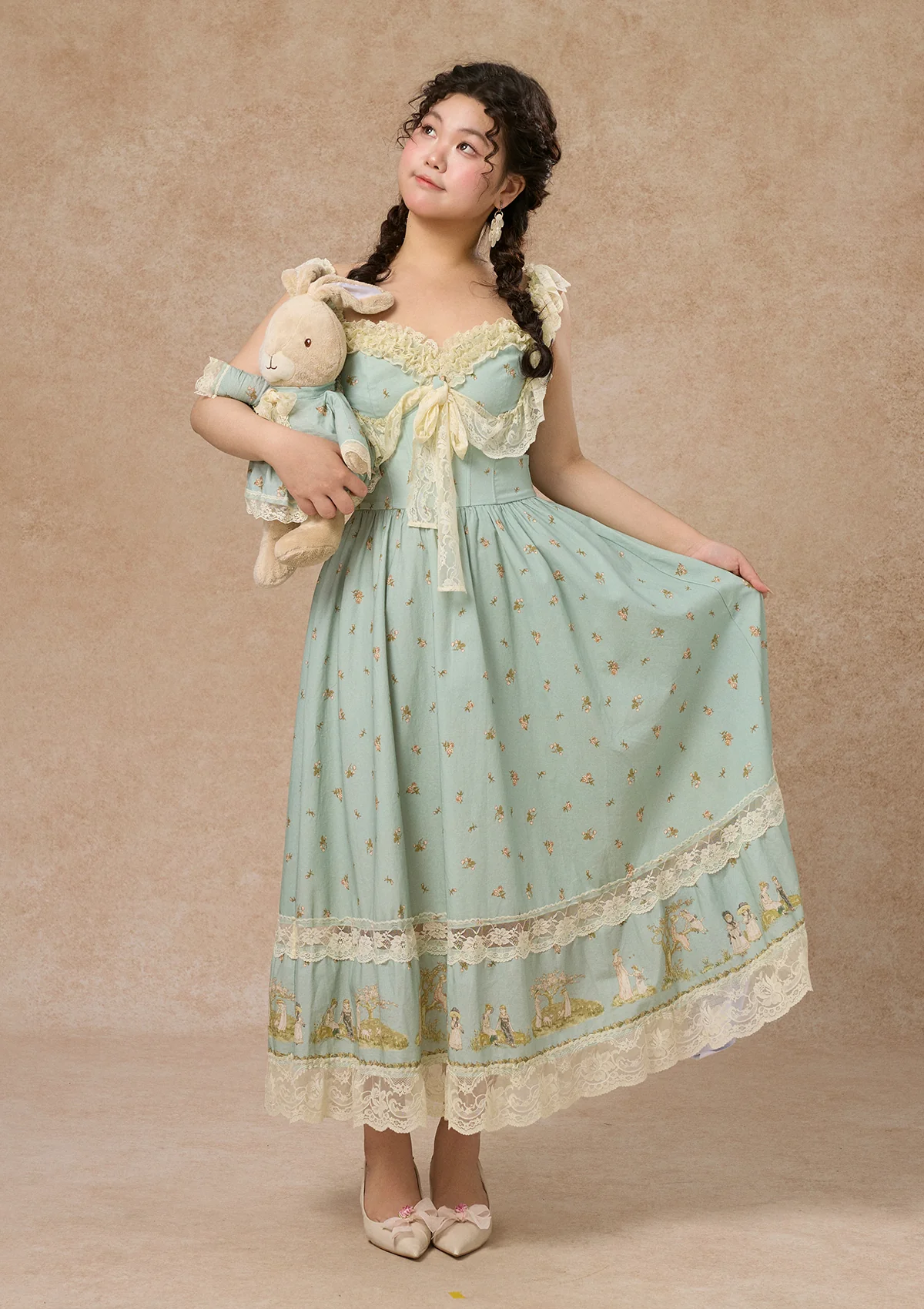 Curve&Plus Woodland Fairy Corset Dress (sleeveless) - Thrancidy