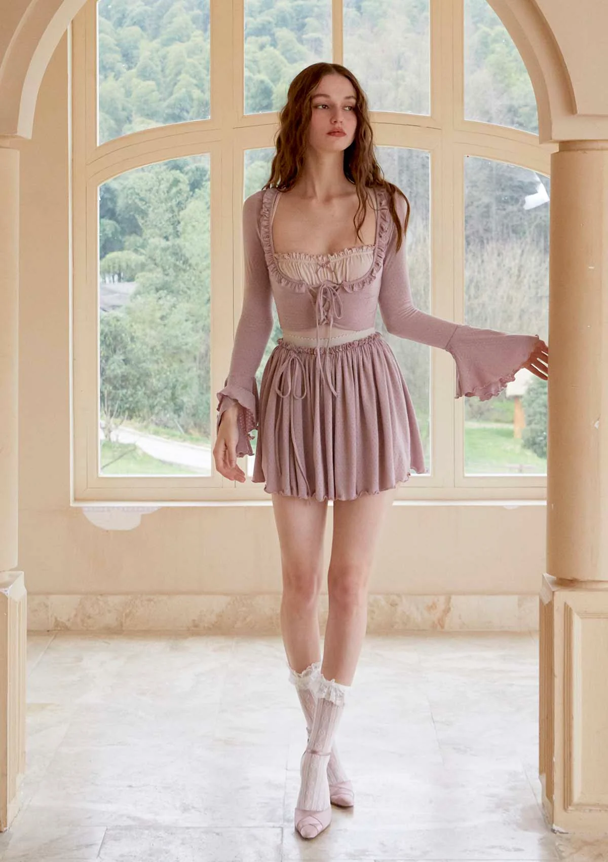 Miss Taro Knit Pantskirt - Thrancidy