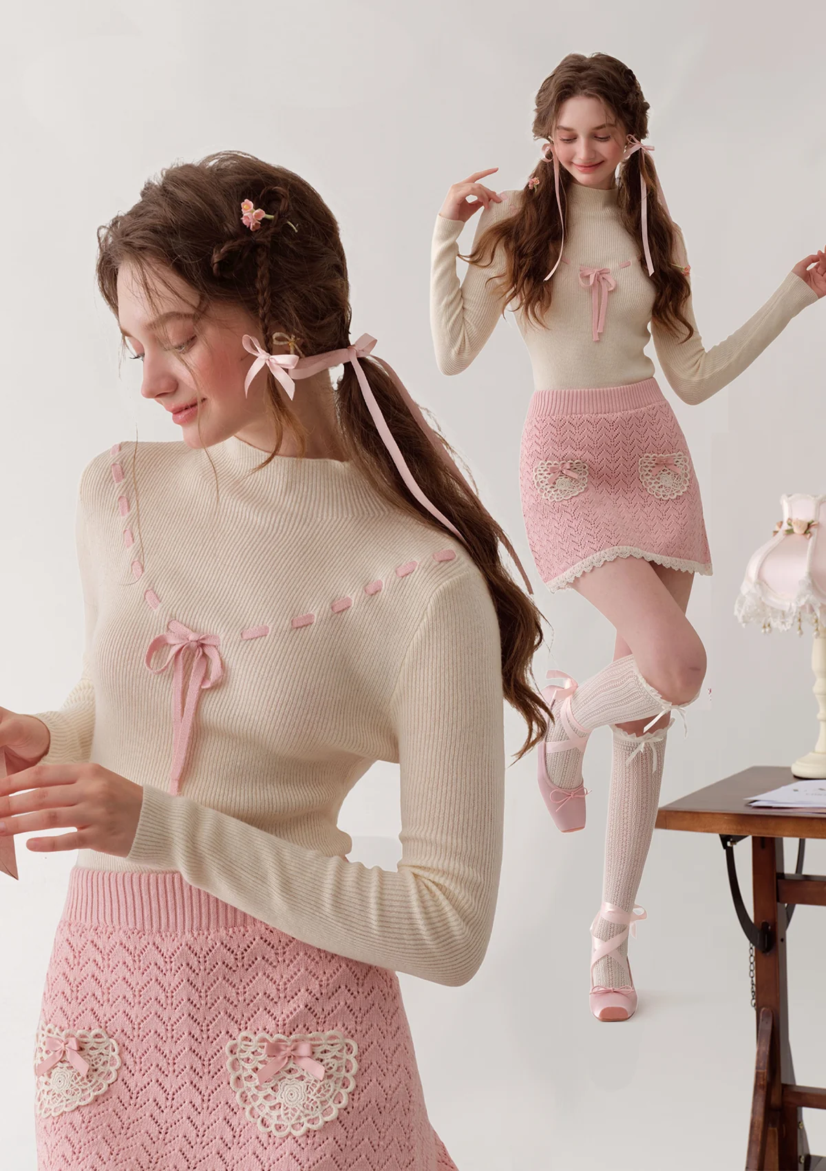 Strawberry Post Office Knit Bottom Shirt - Thrancidy