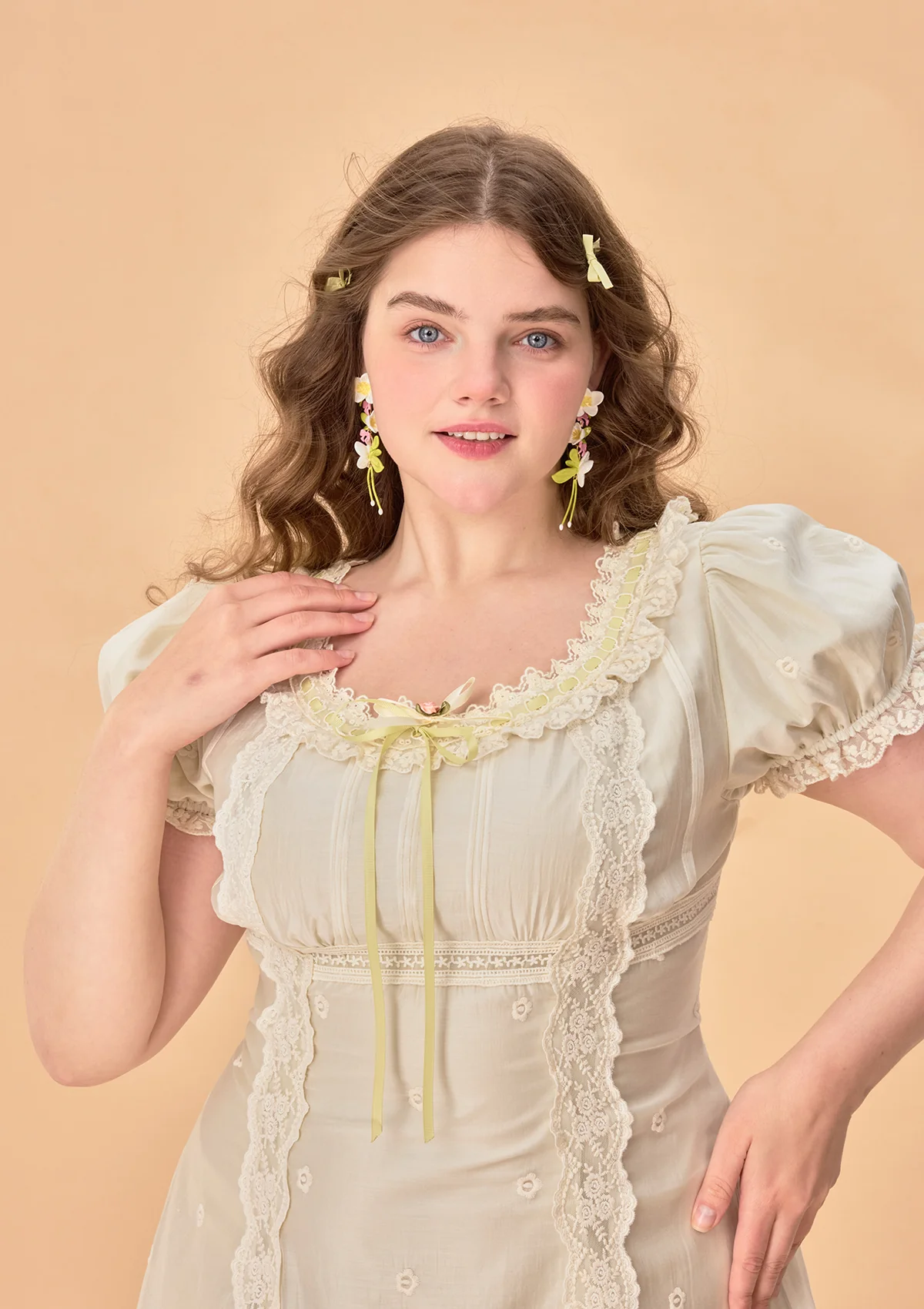 Curve & Plus Green Grapes Dress - Thrancidy