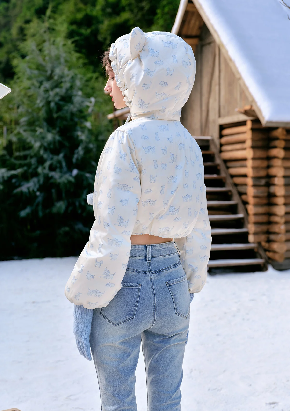 Berry Meow Meow Down Jacket - Thrancidy