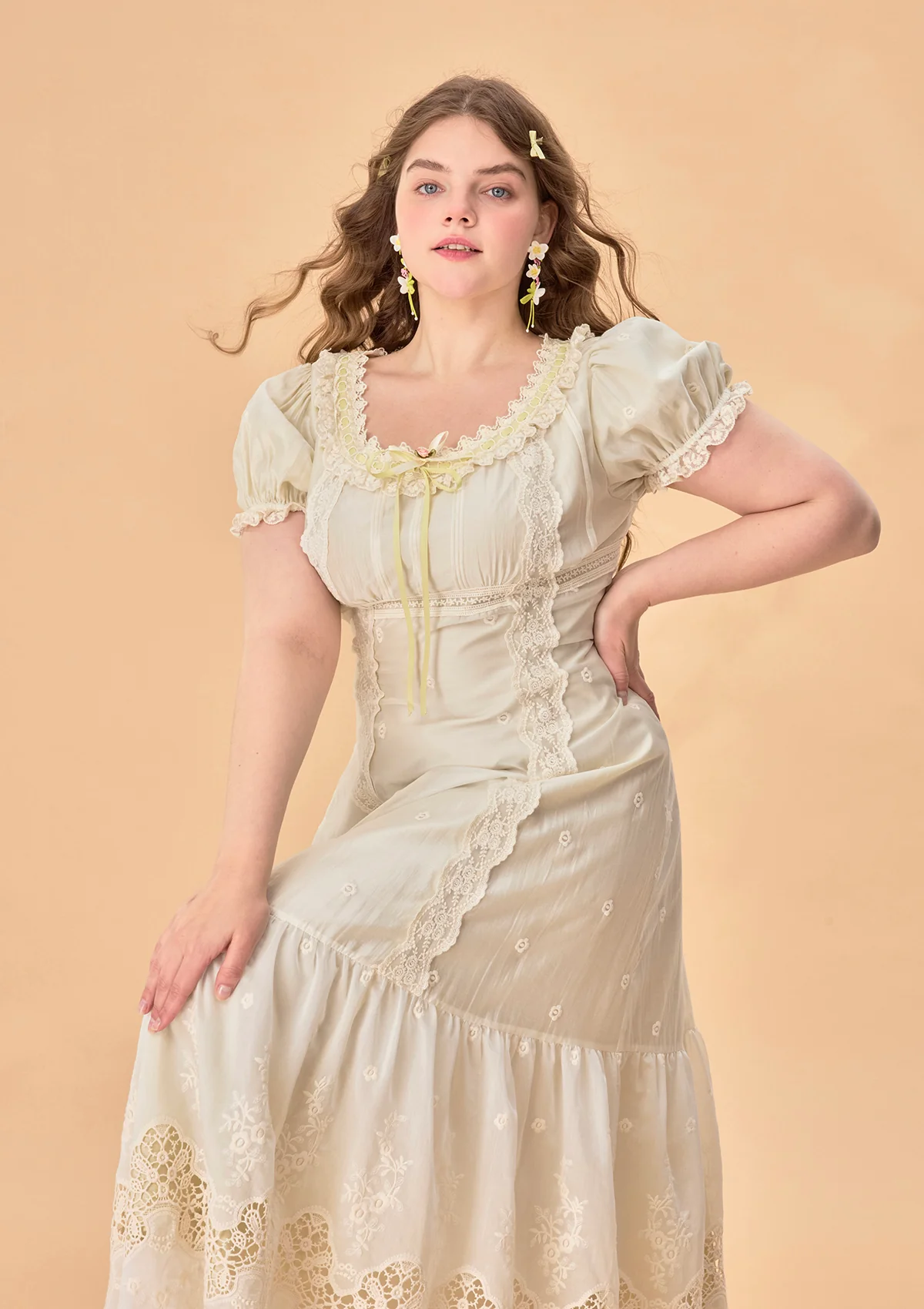 Curve & Plus Green Grapes Dress - Thrancidy