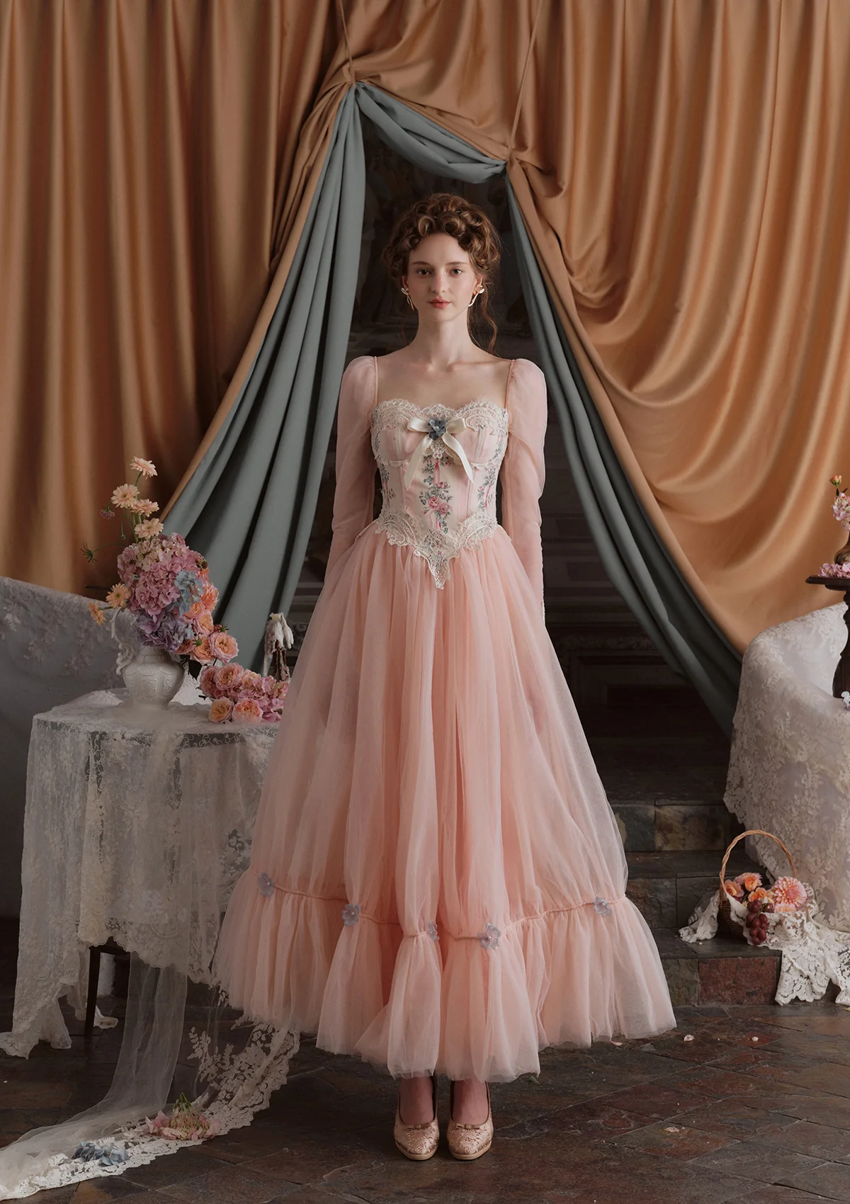 Annalise Long Sleeve Corset Dress - Thrancidy