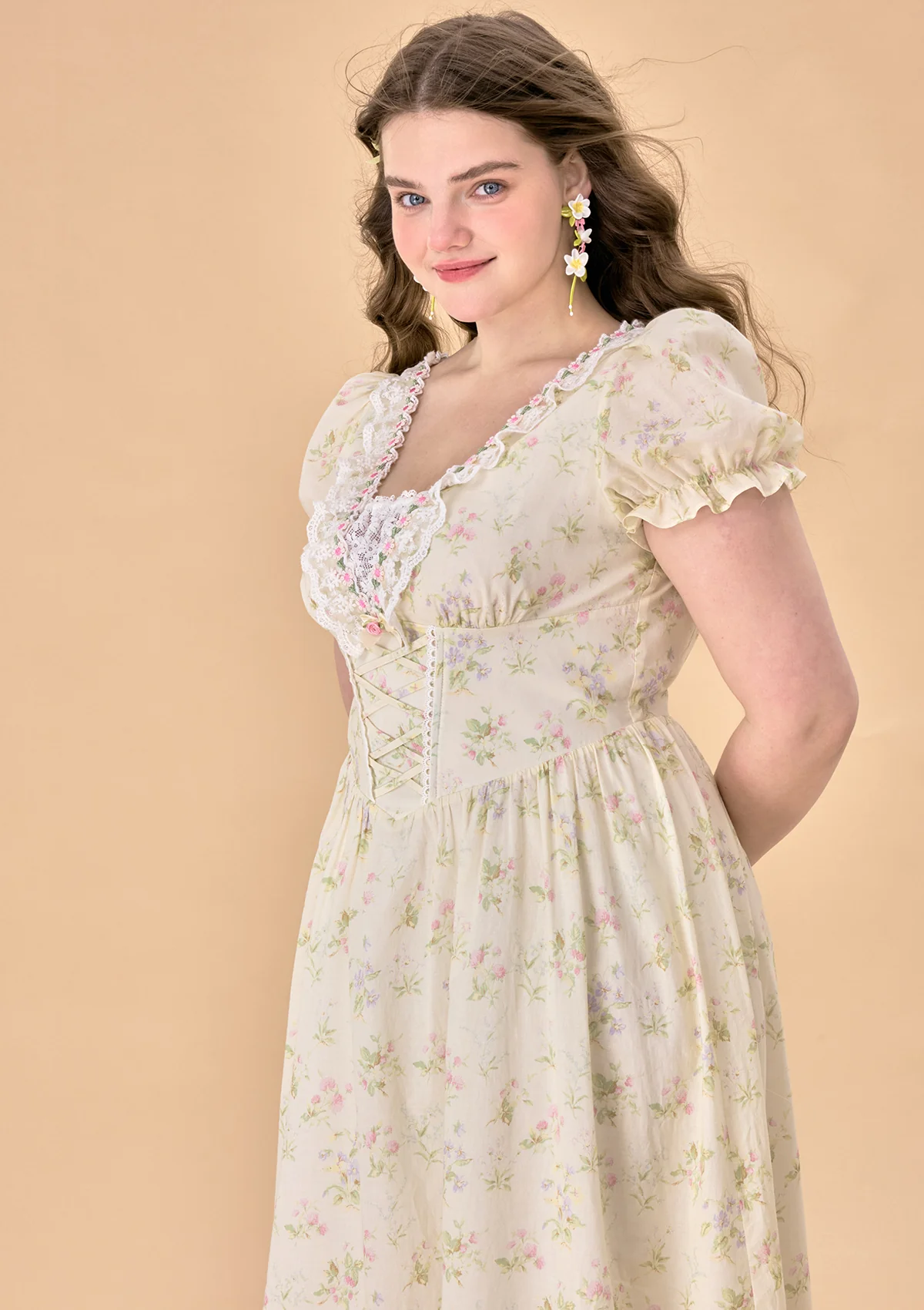 Curve & Plus Garden Tea Party Corset Dress - Thrancidy