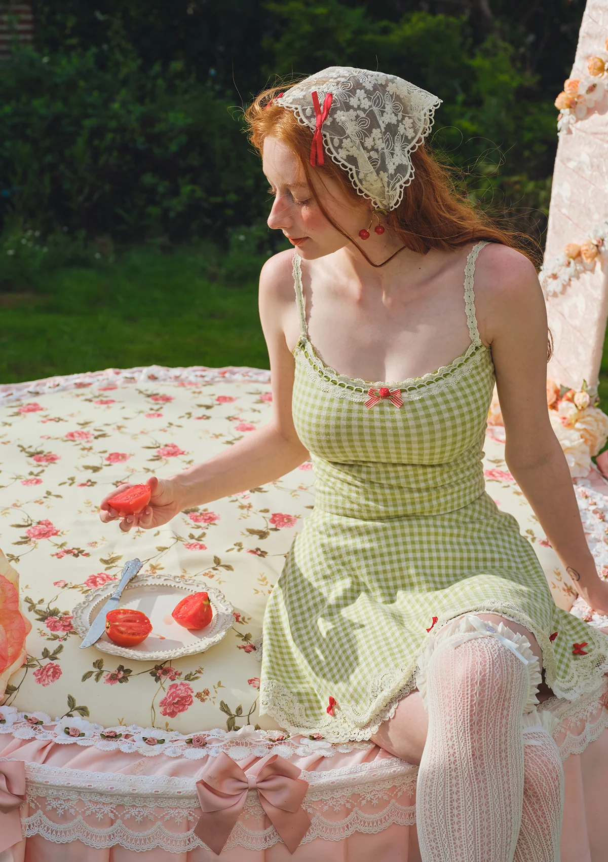 Matcha Cranberry Skirt - Thrancidy