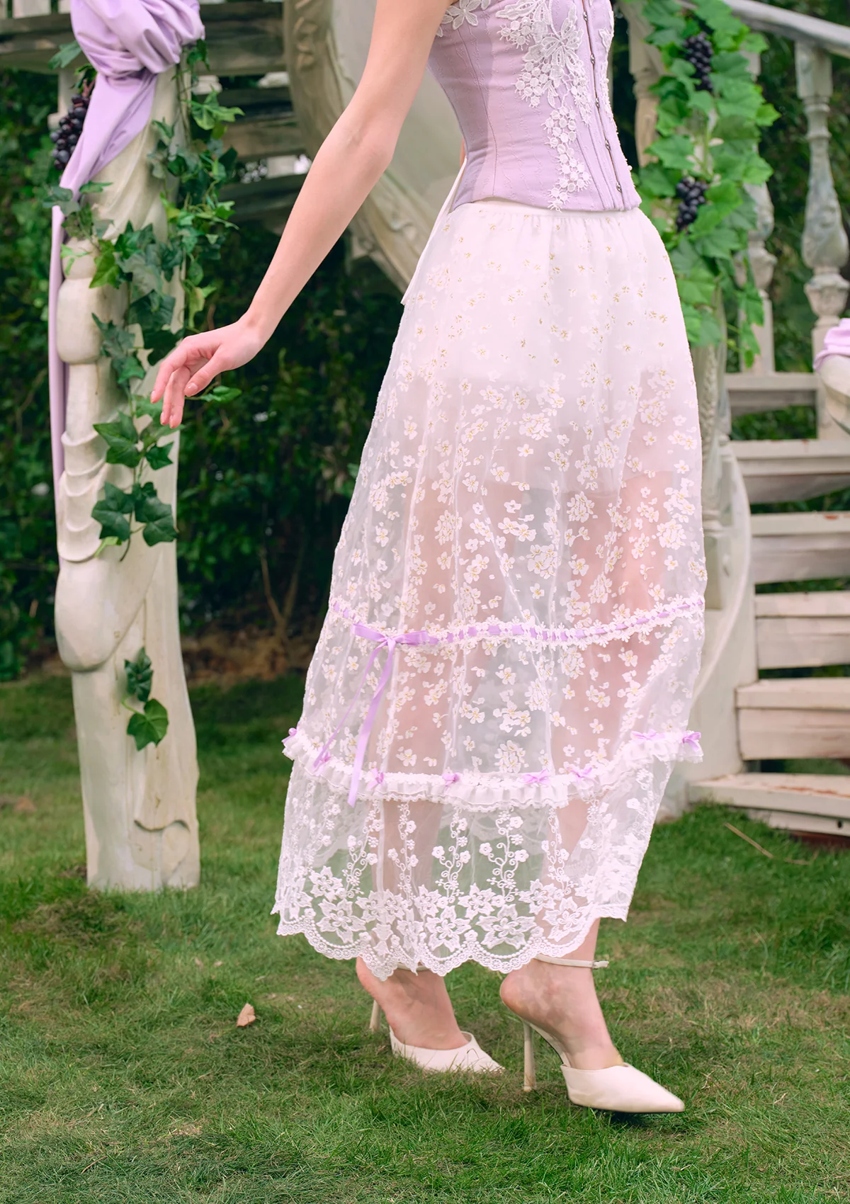 Curve & Plus Ice Grape Skirt - Thrancidy