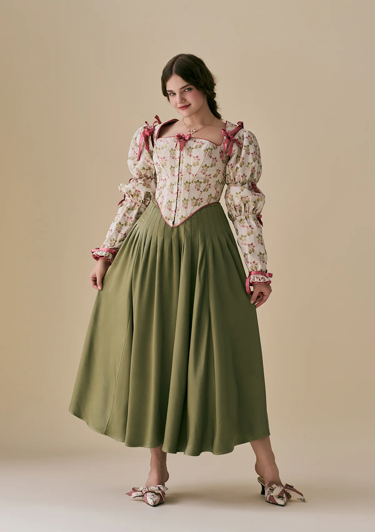 Curve & Plus Flower & Mirror Skirt - Thrancidy