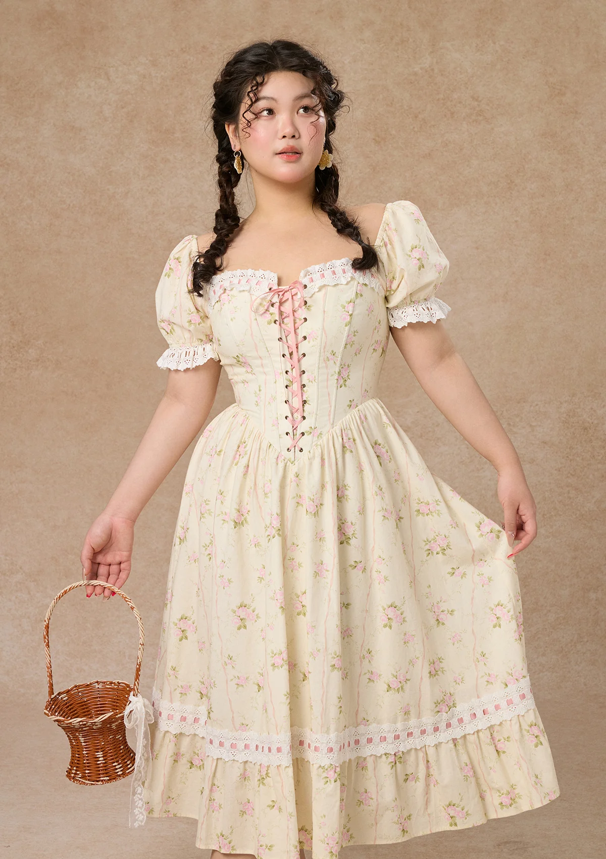 Curve & Plus Kapok Diary Corset Dress - Thrancidy