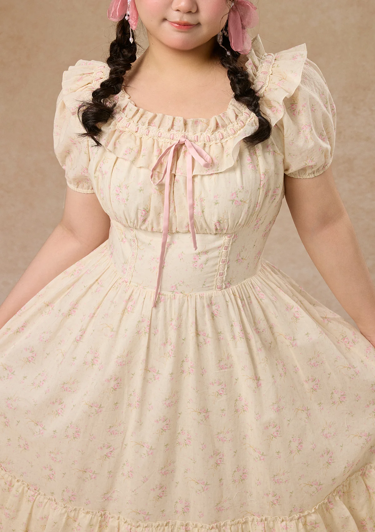 Curve&Plus Flower&Poetry Corset Dress - Thrancidy