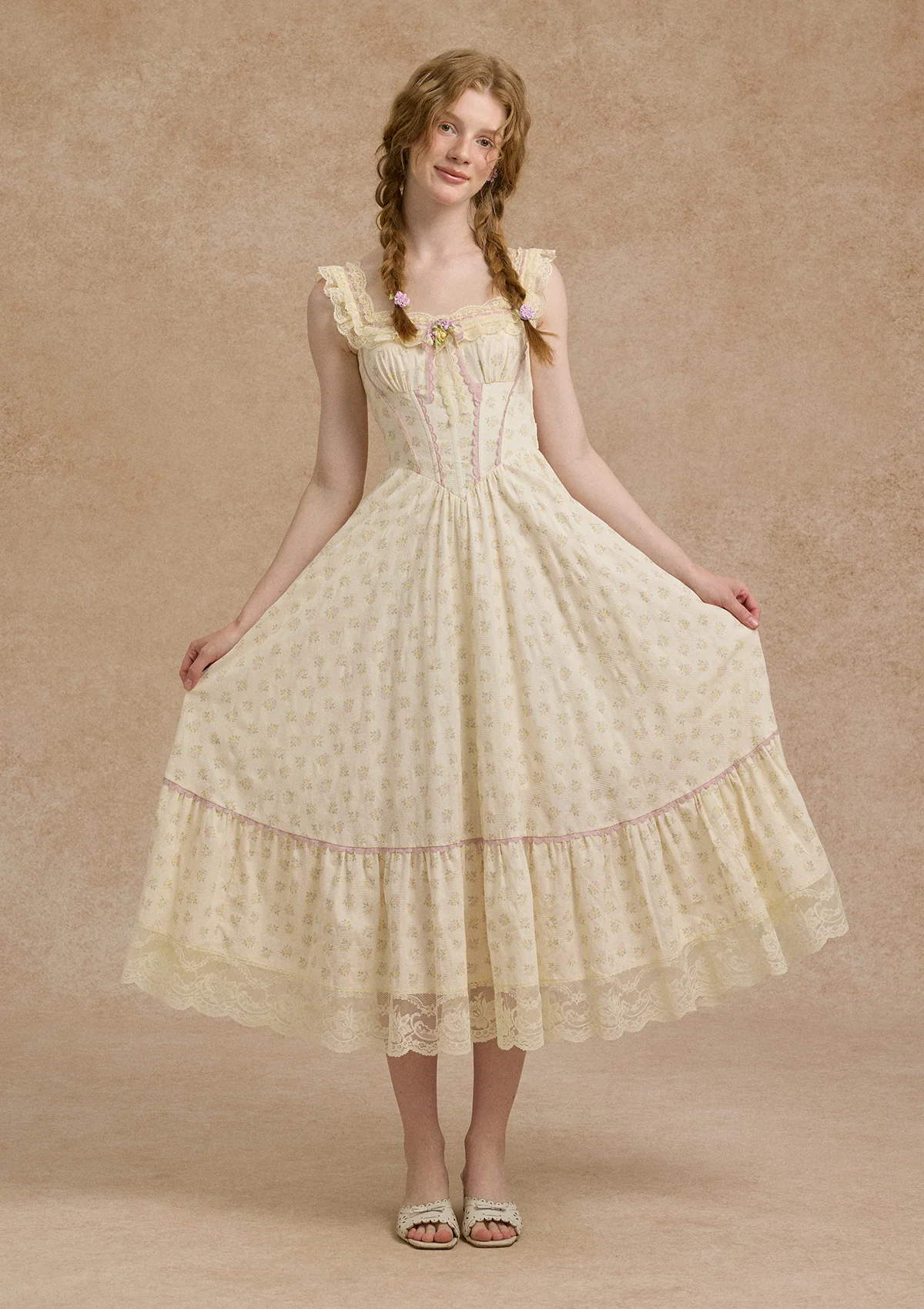 Cream Clove Corset Dress - Thrancidy
