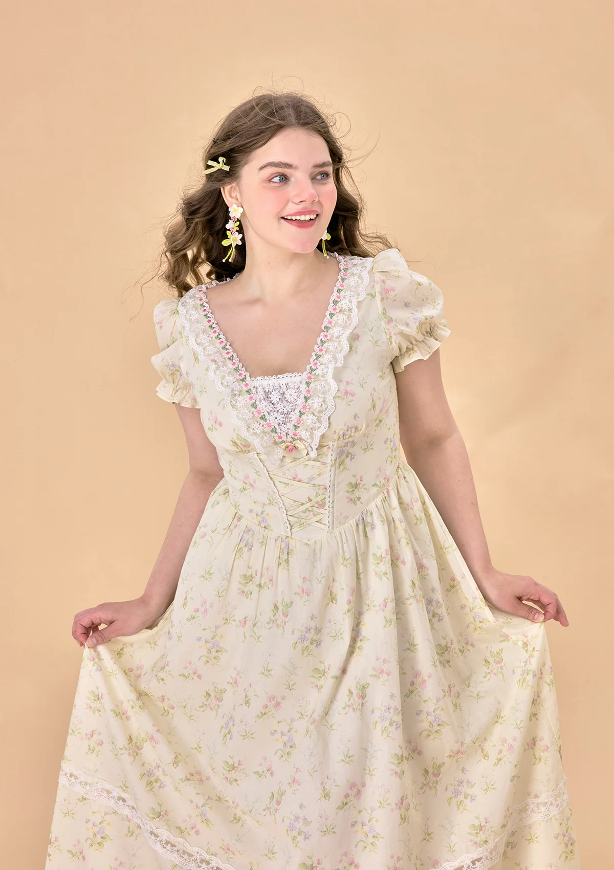 Curve & Plus Garden Tea Party Corset Dress - Thrancidy