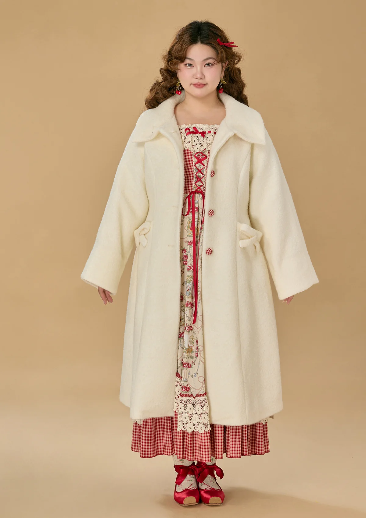 Curve & Plus Strawberry Senior Alumnael Coat - Thrancidy