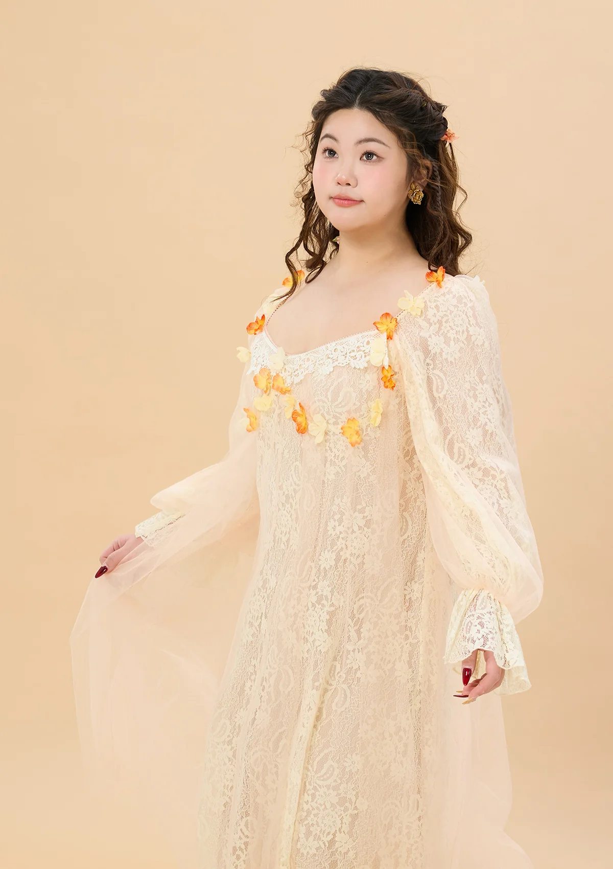 Curve & Plus Sunset & Orange Ocean Dress - Thrancidy