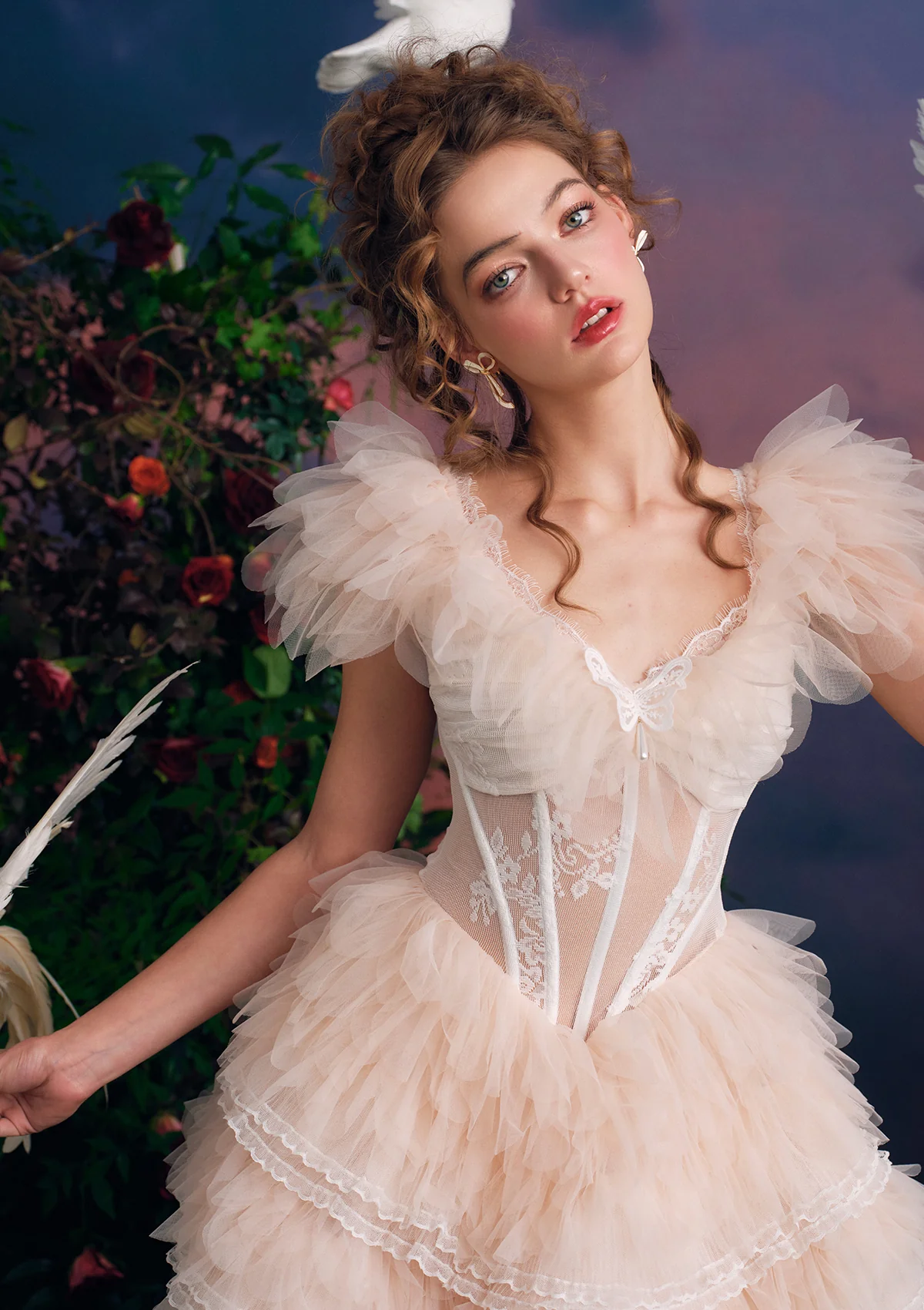 The Befalling of Wings Corset Dress - Thrancidy