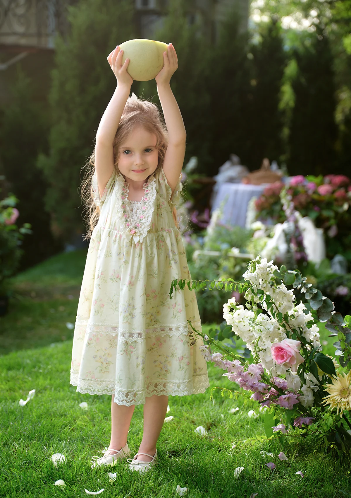 Toddler Girl Garden Tea Party Corset Dress - Thrancidy