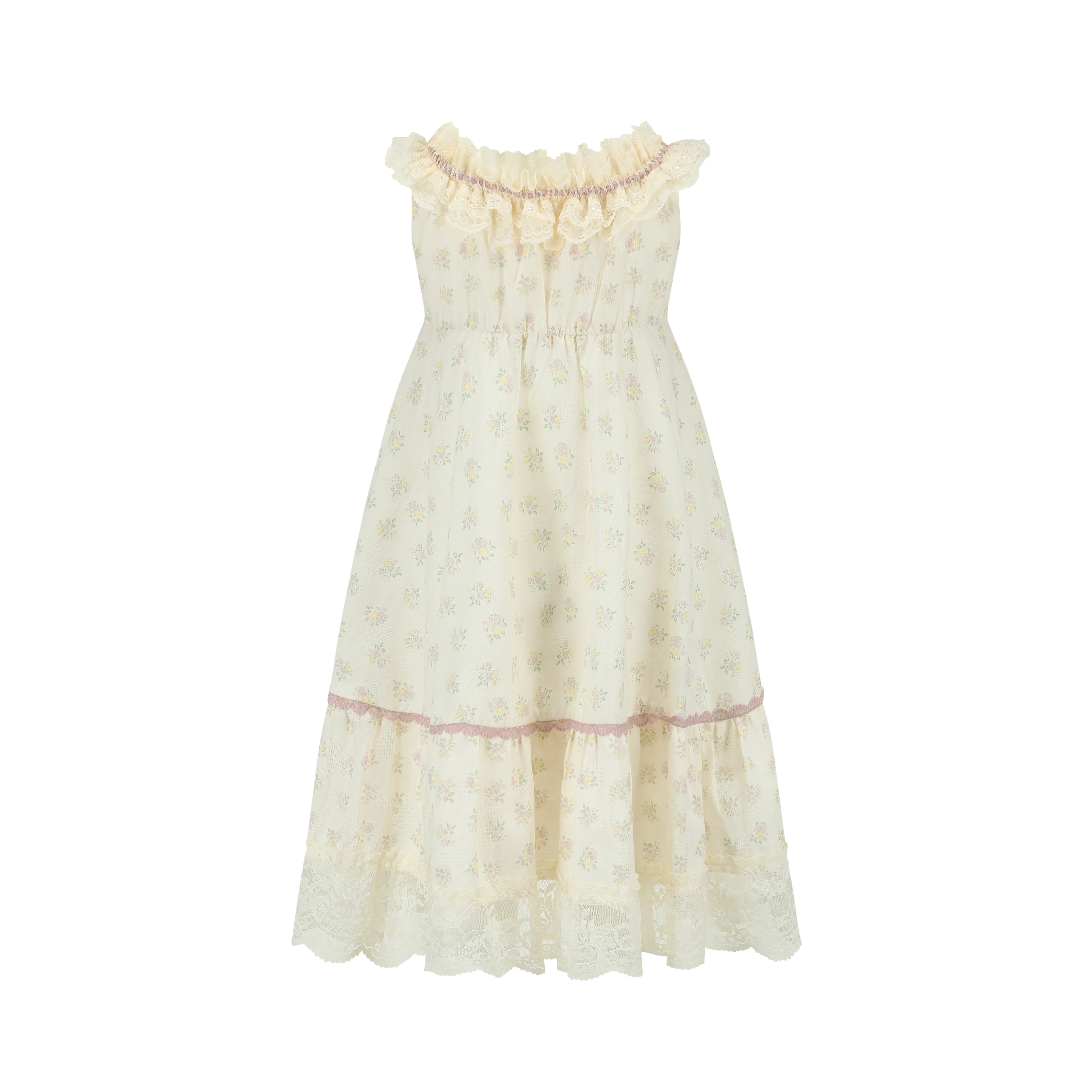 Toddler Girl Cream Clove Dress - Thrancidy